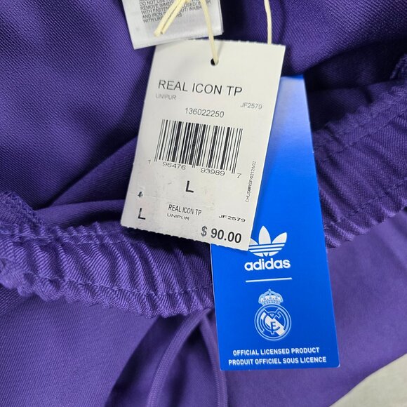 NWT Adidas Originals Real Madrid Terrace Icons Track Pants Mens Size L JF2579 - Picture 5 of 11